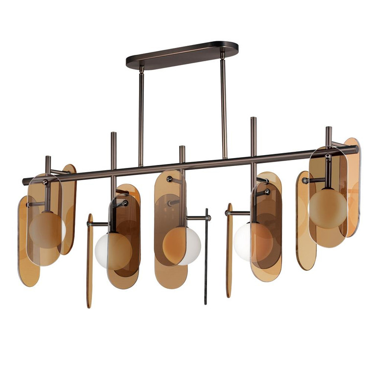 Studio M MEGALITH - GLASS SM24825AMBBZ Pendant - Brushed Bronze