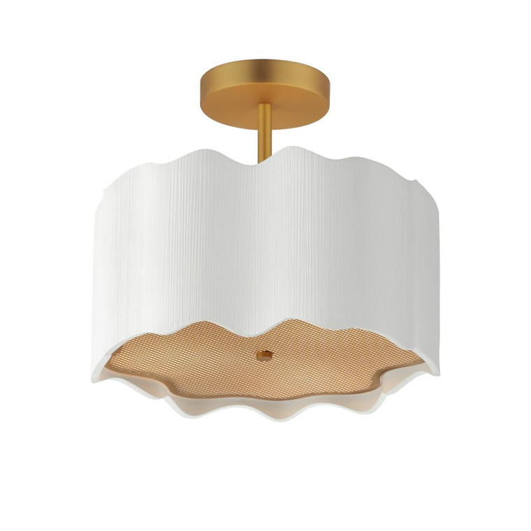 Studio M SM73880WTGLD Curtain Call Semi Flush Ceiling Light Fixture