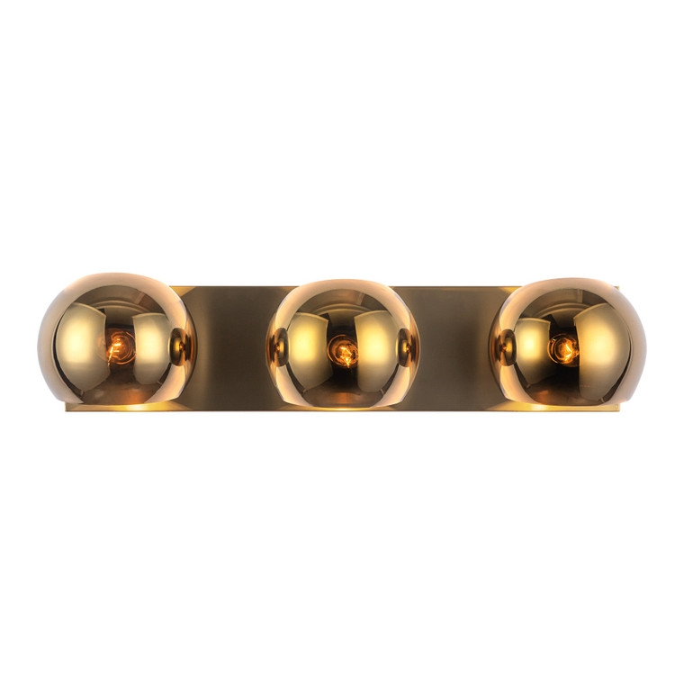 Willow 22-in Brushed Gold/Copper Glass 3 Lights Vanity