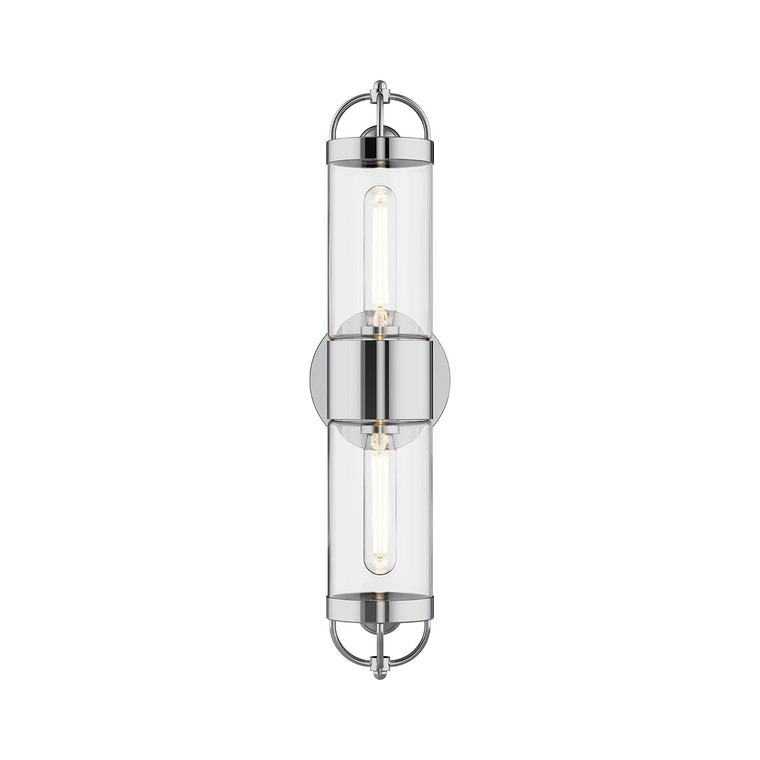 Lancaster 5-in Chrome 2 Lights Wall/Vanity