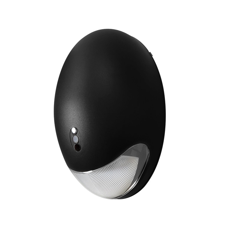 Nora NE-921LEDBCC Outdoor Low Profile Die-Cast LED Selectable CCT Emergency Light w/ Photosensor, 120/277V, Black