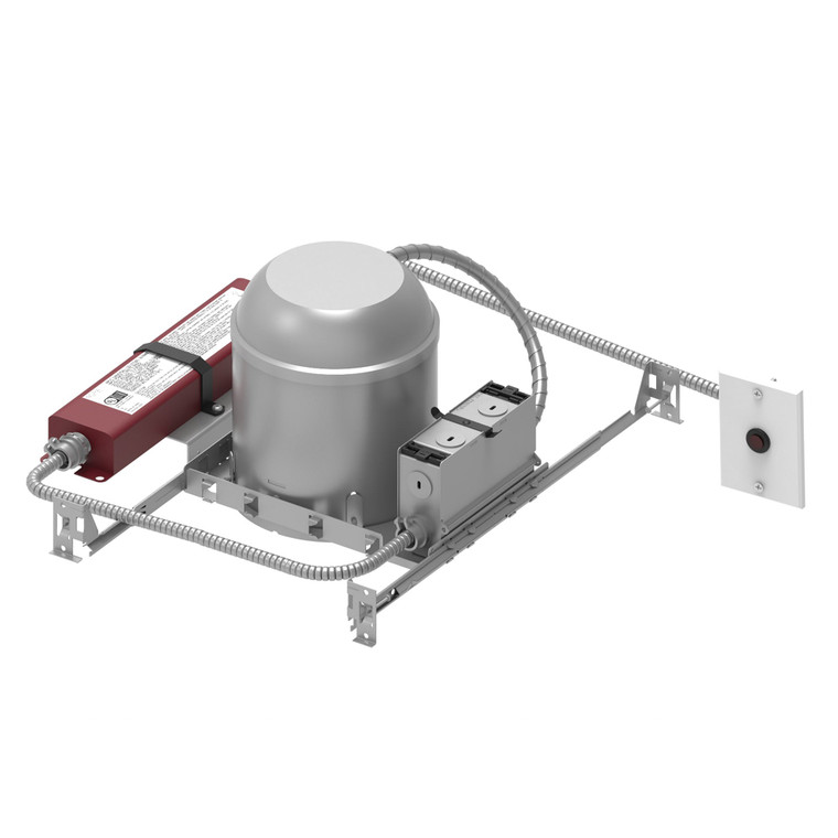 Nora NHIC-6LMRAT/EM 6 inch IC, AT LED Dedicated New Construction Housing, 120/277V, Triac/ELV dimming, w/ Emergency Battery and Remote Test Switch