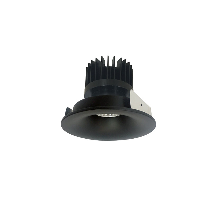 Nora NIO-4RNB27XBB/HL 4 inch Iolite LED Round Bullnose, 1500lm/2000lm/2500lm (varies by housing), 2700K, Black Finish