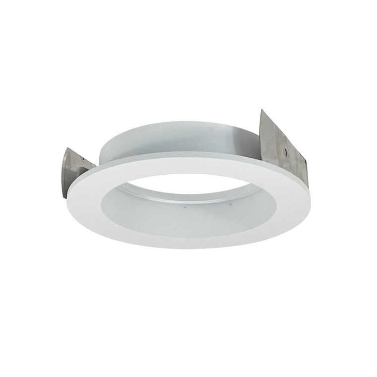 Nora NIO-4RTFAMPW 4 inch Iolite Trimless to Flanged Converter Accessory, Matte Powder White