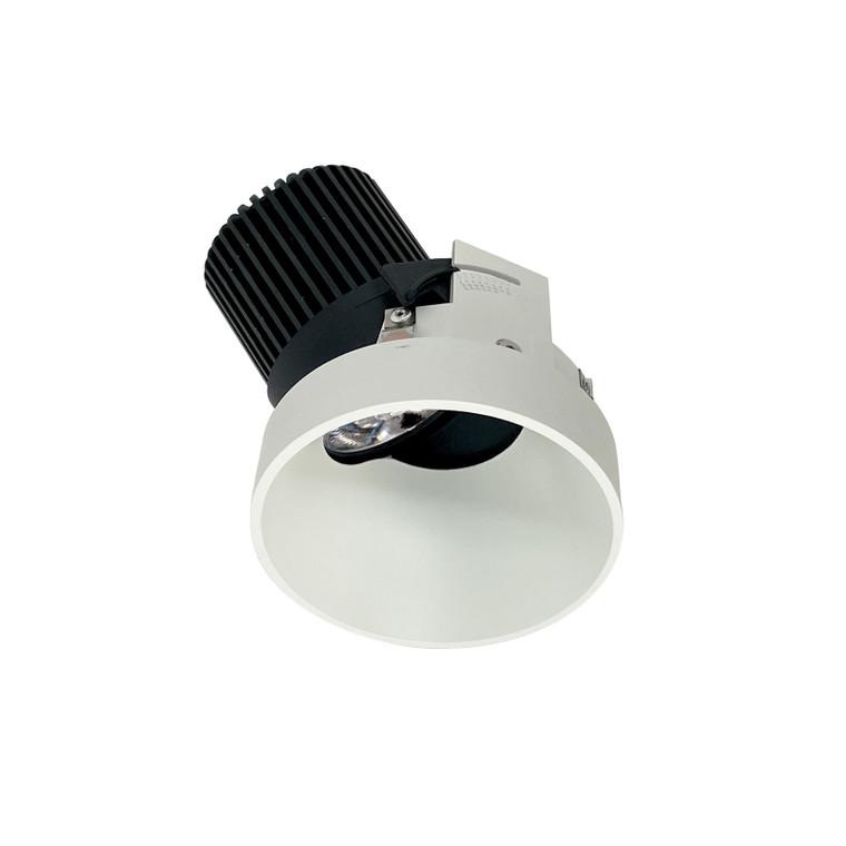Nora NIO-4RTSLA40QWW 4 inch Iolite LED Round Trimless Adjustable Slot, 10-Degree Optic, 850lm / 12W, 4000K, White Finish