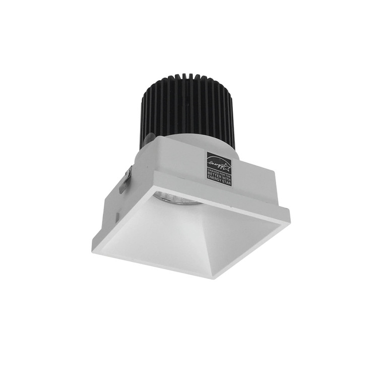 Nora NIO-4STLNDC35XMPW/10 4 inch Iolite LED Square Trimless Downlight, 1000lm / 14W, 3500K, Matte Powder White Finish