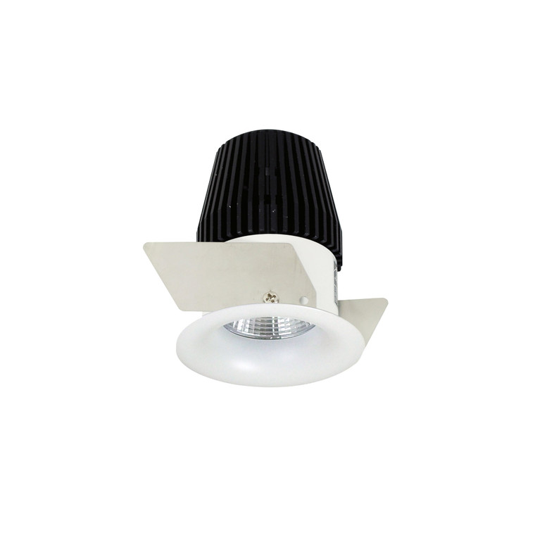 Nora NIOB-1RNB30XMPW 1 inch Iolite LED BWF Round Bullnose, 600lm, 3000K, Matte Powder White Reflector / Matte Powder White Flange
