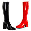 GOGO-300HQ, Dual Color Black/Red Gogo Boots | Funtasma