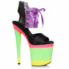 850-VIVIEN, 8" Green Pointed Stiletto Sandal By Ellie Shoes