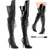 SEDUCE-3082 5" Dominatrix Stretch Thigh High Boot With Whip By Pleaser USA
