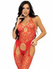LA89306, Red Heart Net Suspender Bodystocking