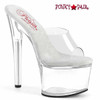 Passion-701, Clear 7 Inch Comfort Width Platform Slide By Pleaser