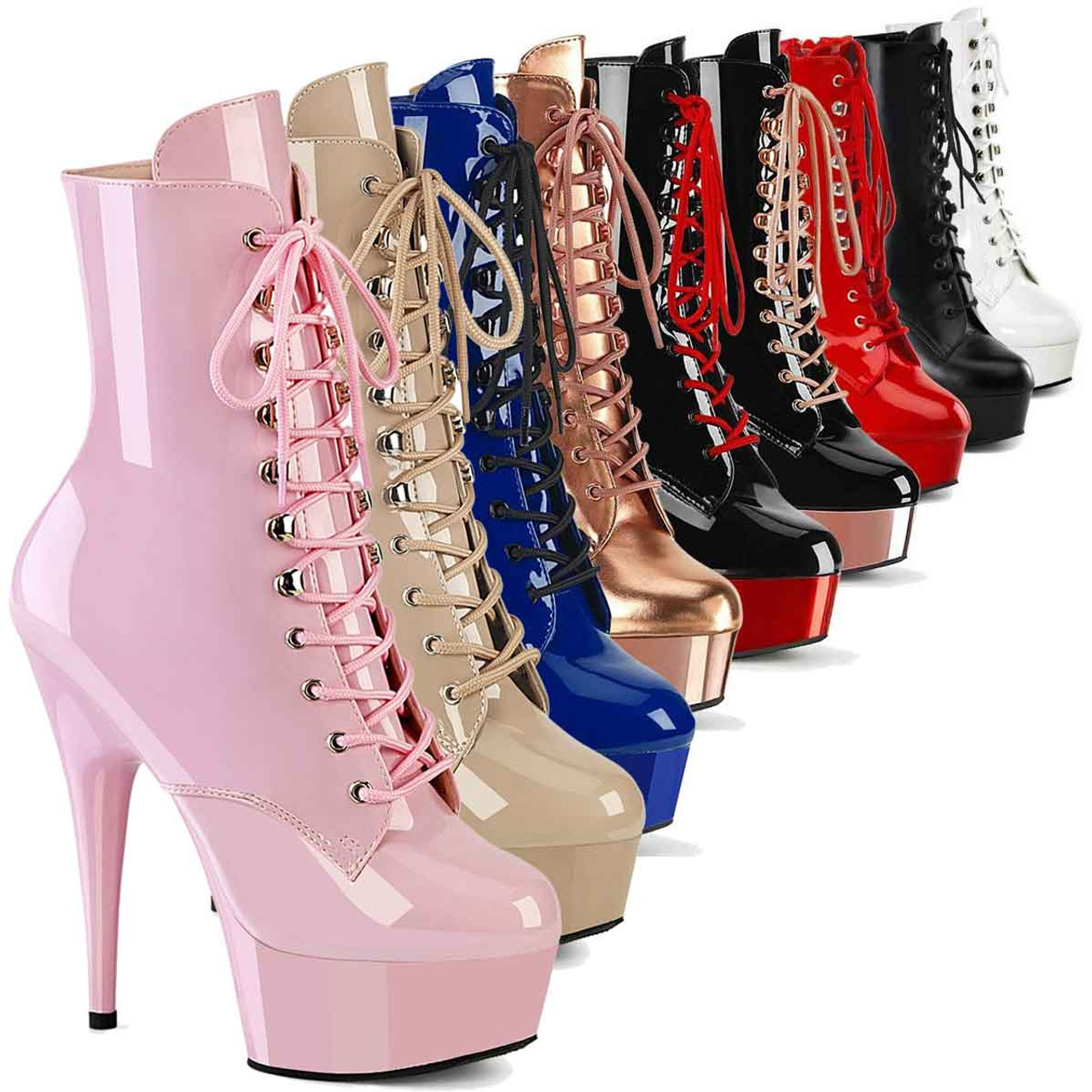 Pleaser | Delight-1020 Stripper Platform Ankle Boots