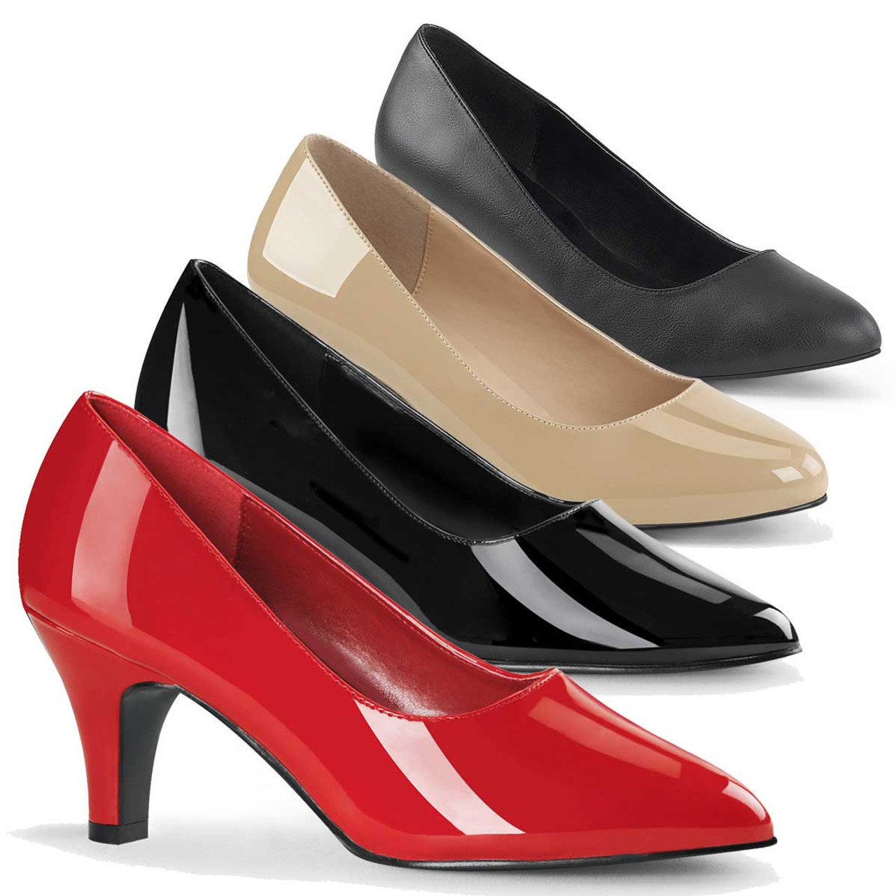 3 block heel pumps