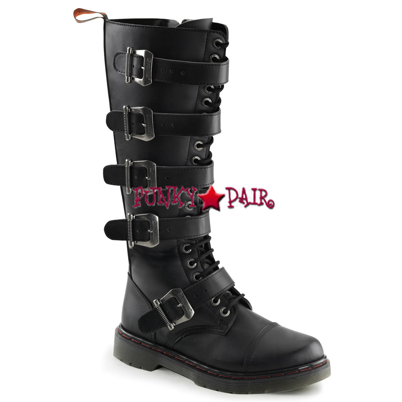 Knee High Buckles Strap Combat Boots