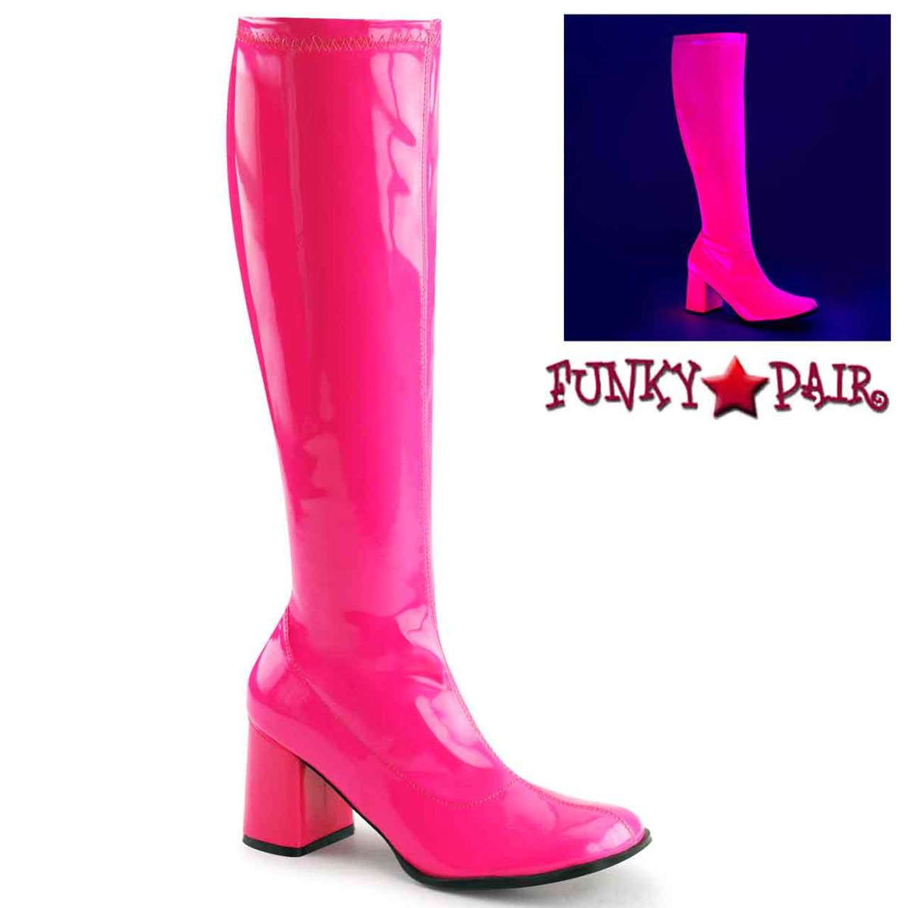 hot pink gogo boots
