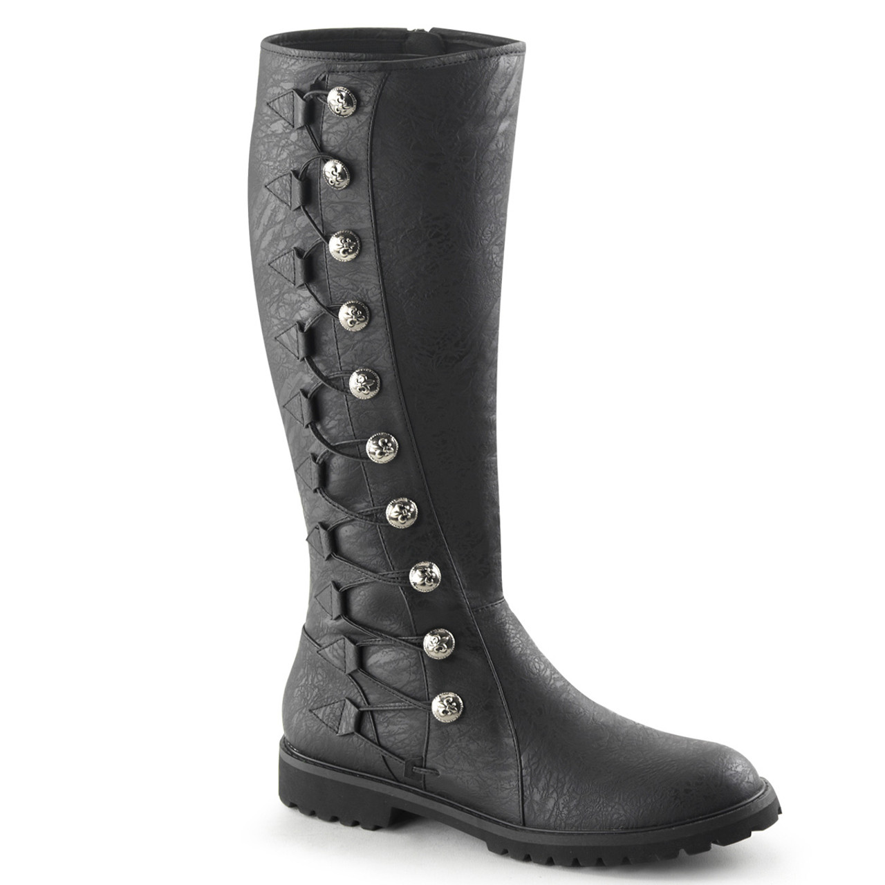 Knee High Button Lace Up Boots