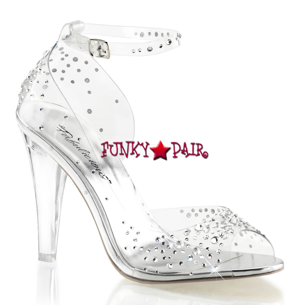 3" Clear Cinderella Princess Glass Slippers Wedding Heels