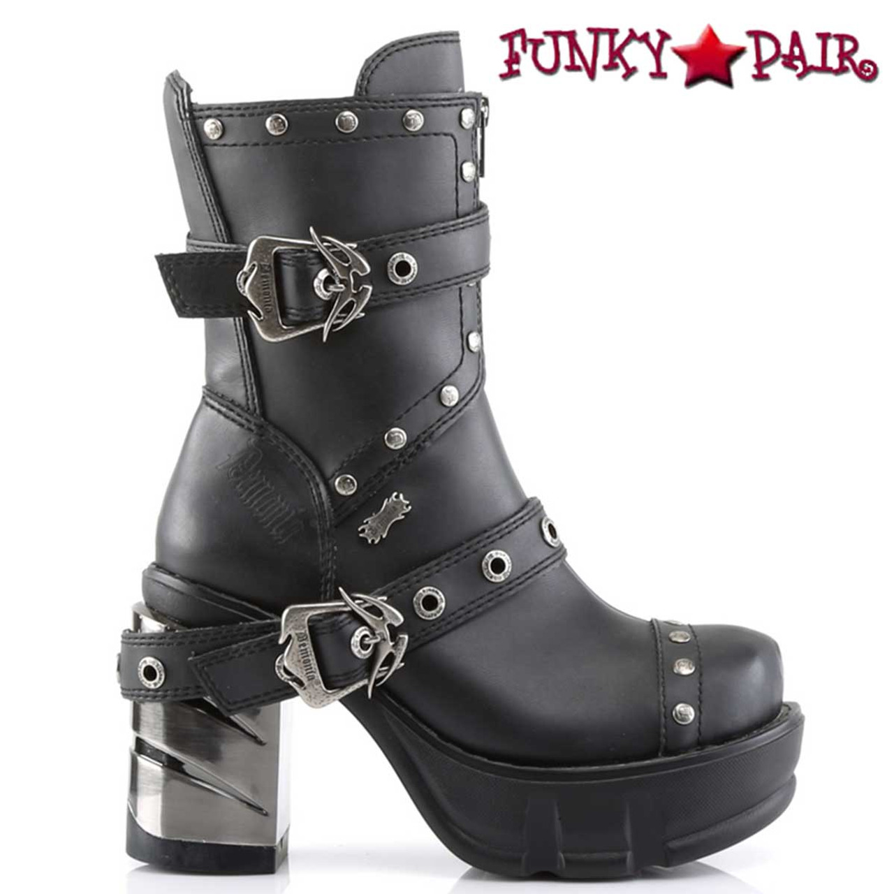 SINISTER-201 Chunky Chrome Heel Strap 