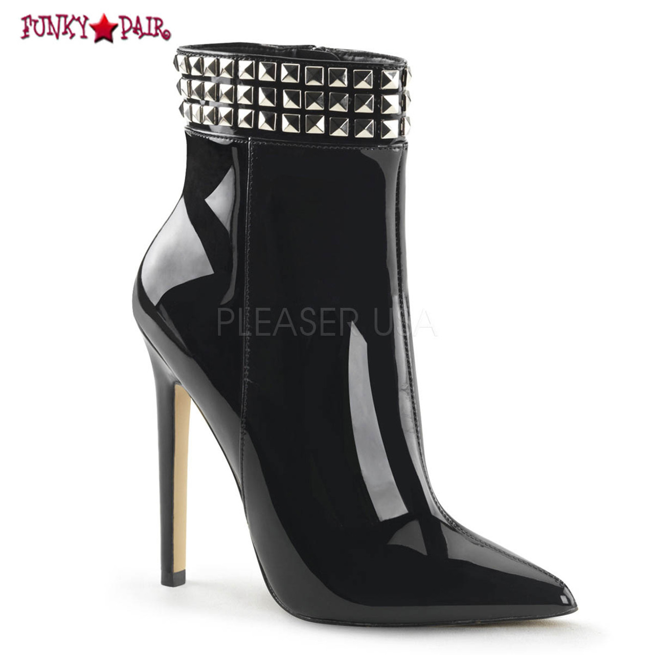 high heeled ankle boots