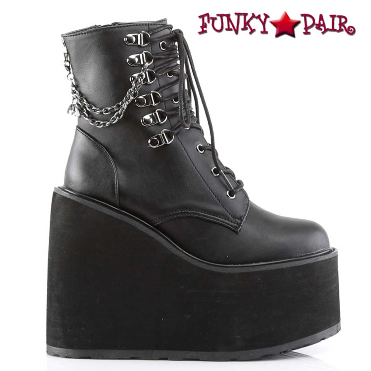Gothic Wedge Platform Ankle Boots