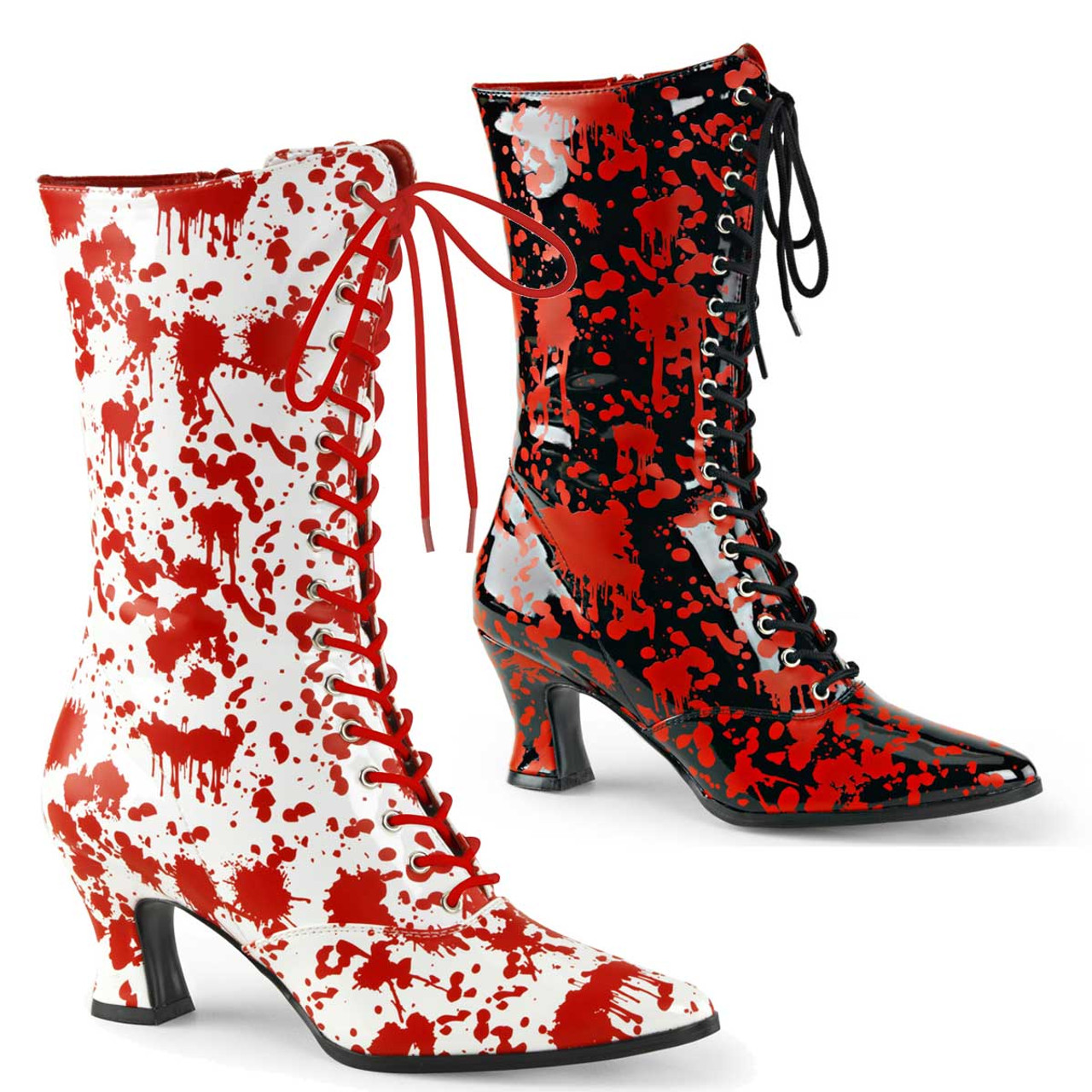 Women's Bloody Print Costume Boots 