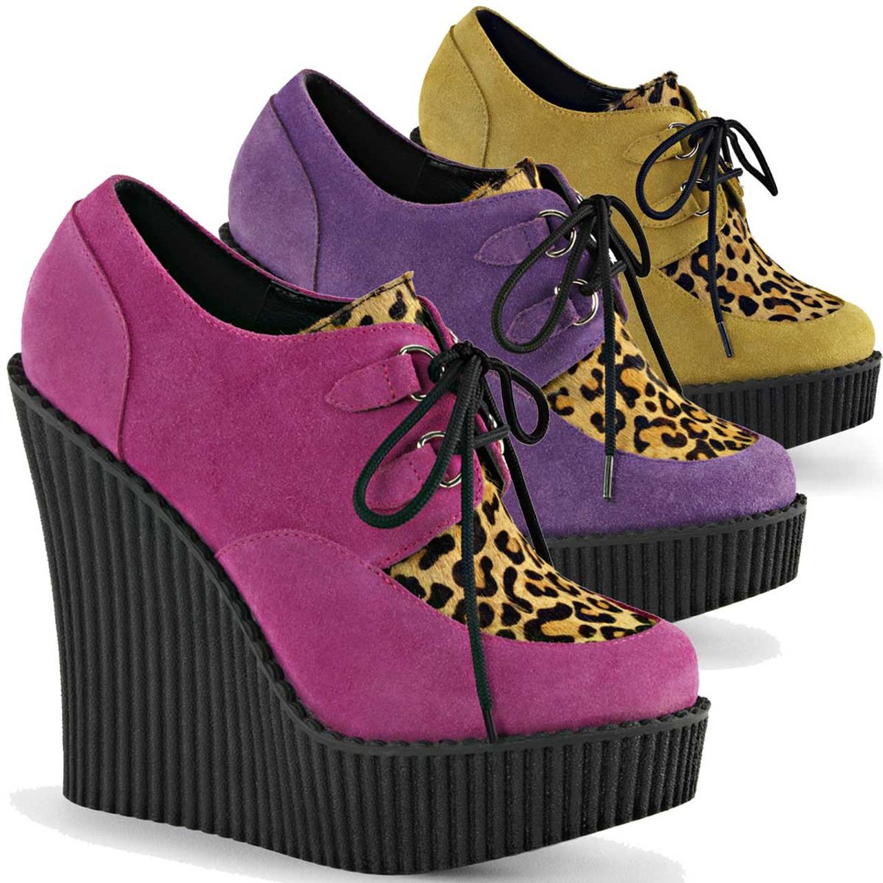 Creeper-304 Women's Leopard Print Wedge 