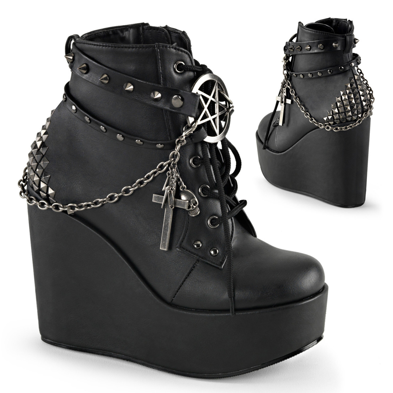 Poison-101 Women's Wedge Platform Ankle 