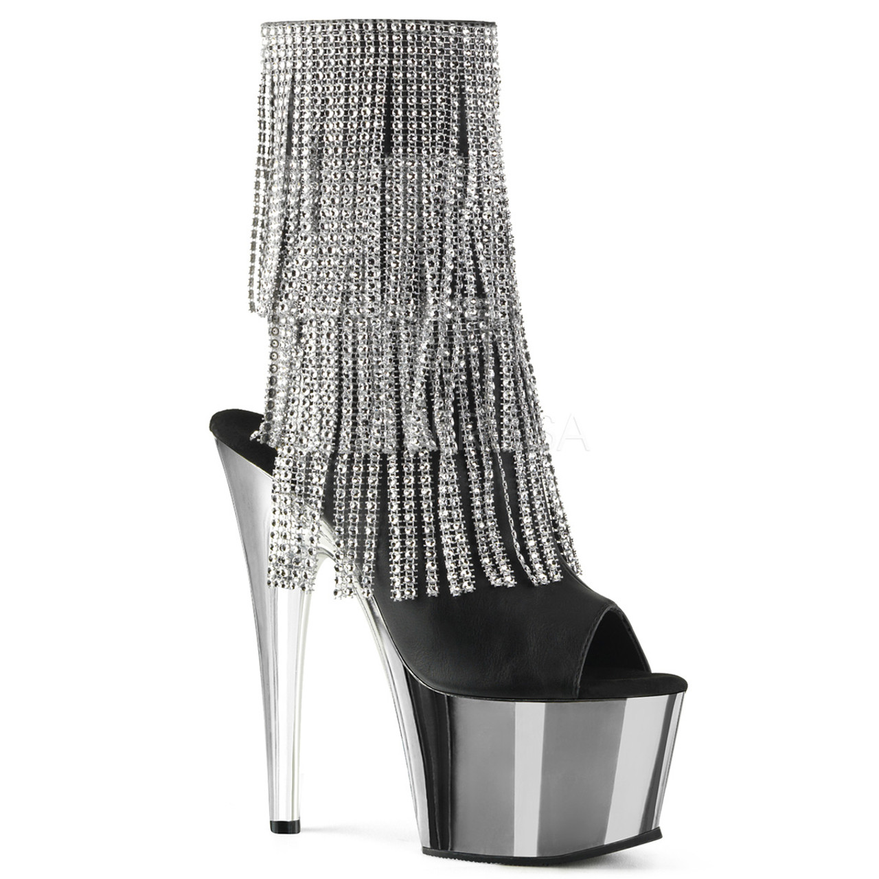 pleaser fringe boots