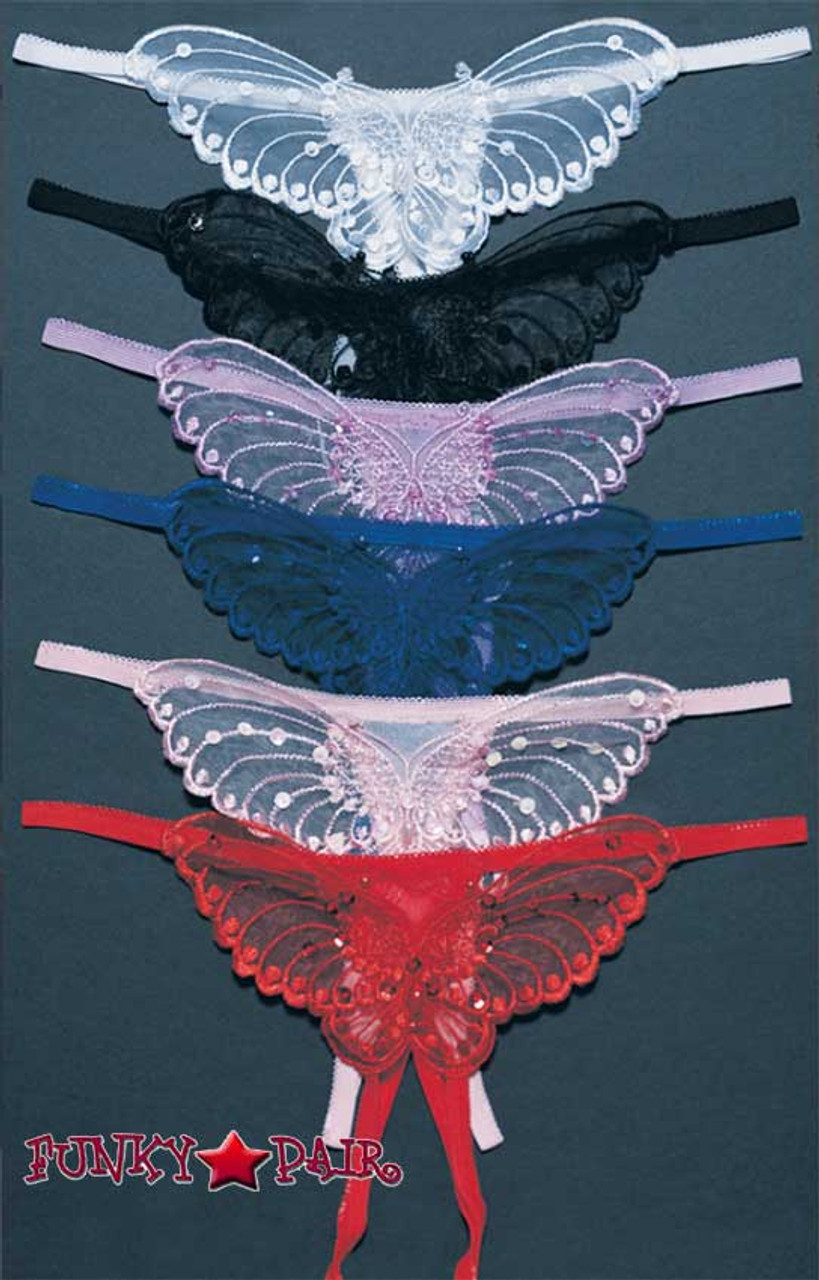 Crochetless Lace Butterfly Thongs 