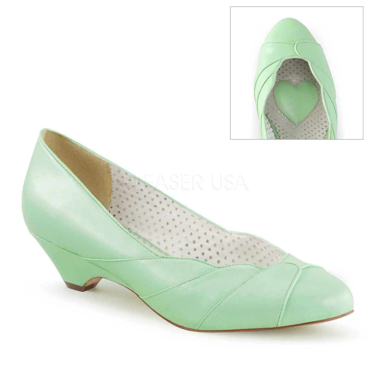 mint green kitten heels