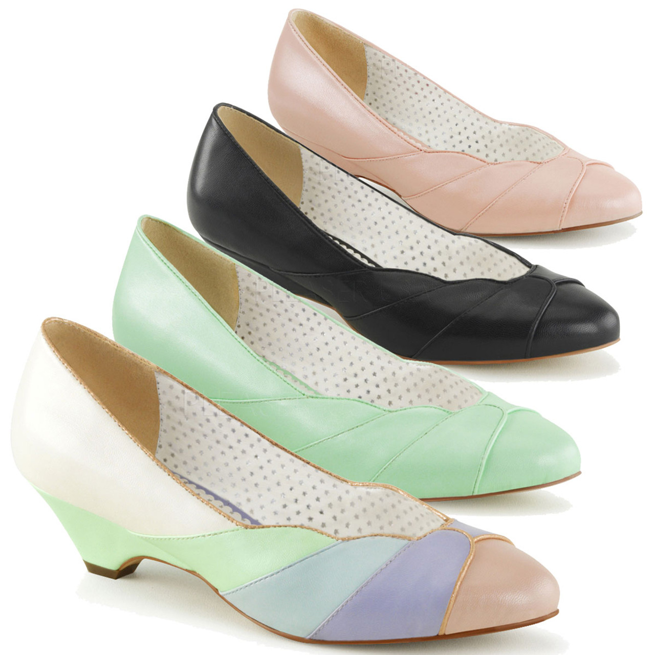 Lulu-05, Kitten Heel Wedge Pump