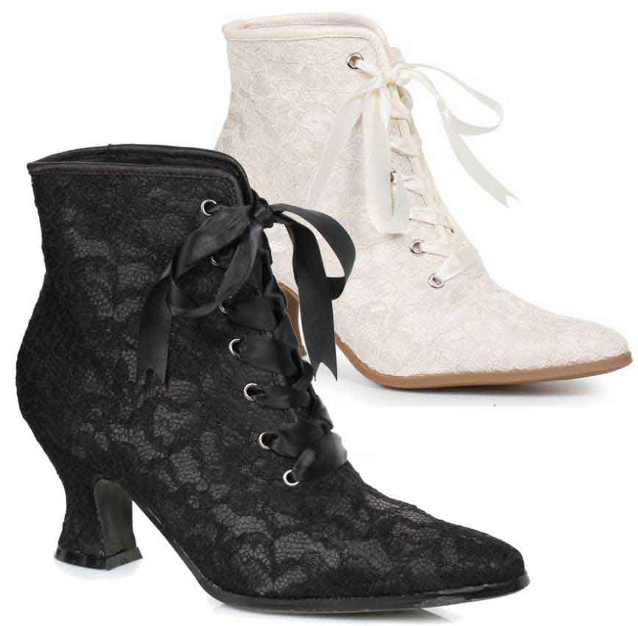 253-Elizabeth 2.5 Inch Lace Ankle Boots