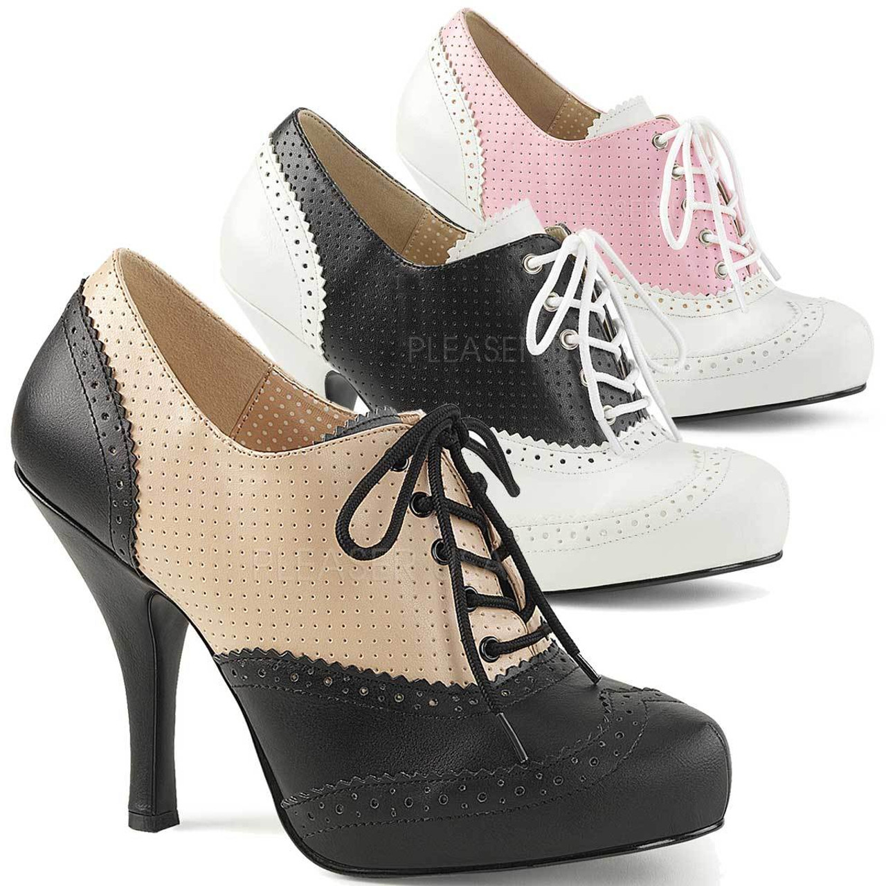 pleaser oxford heels