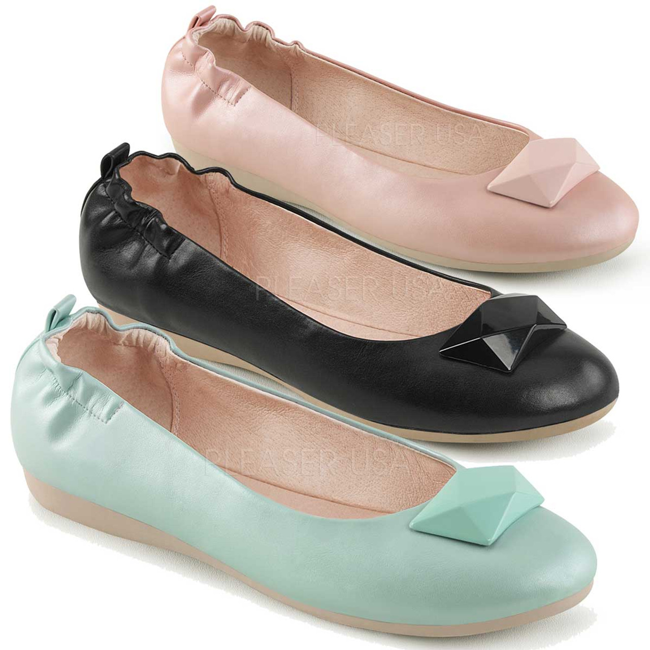 elasticated ballet flats