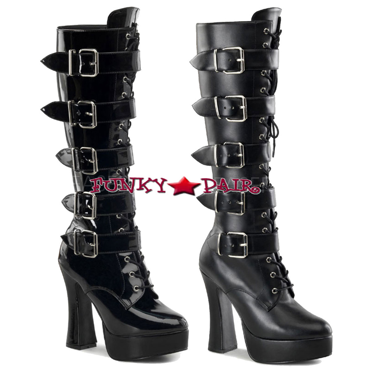 buckle platform boots