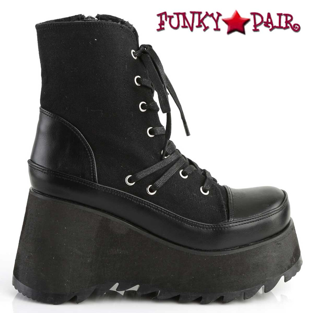 Gothic Punk Vegan Platform Ankle Boots