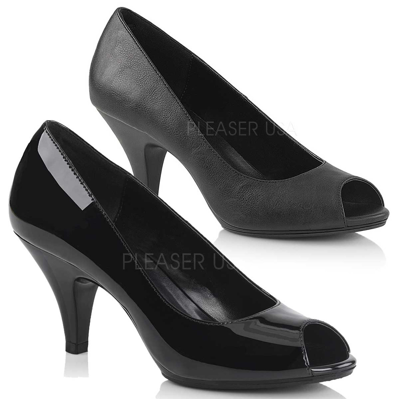 Belle-362, 3 Inch Heel Peep Toe Pump