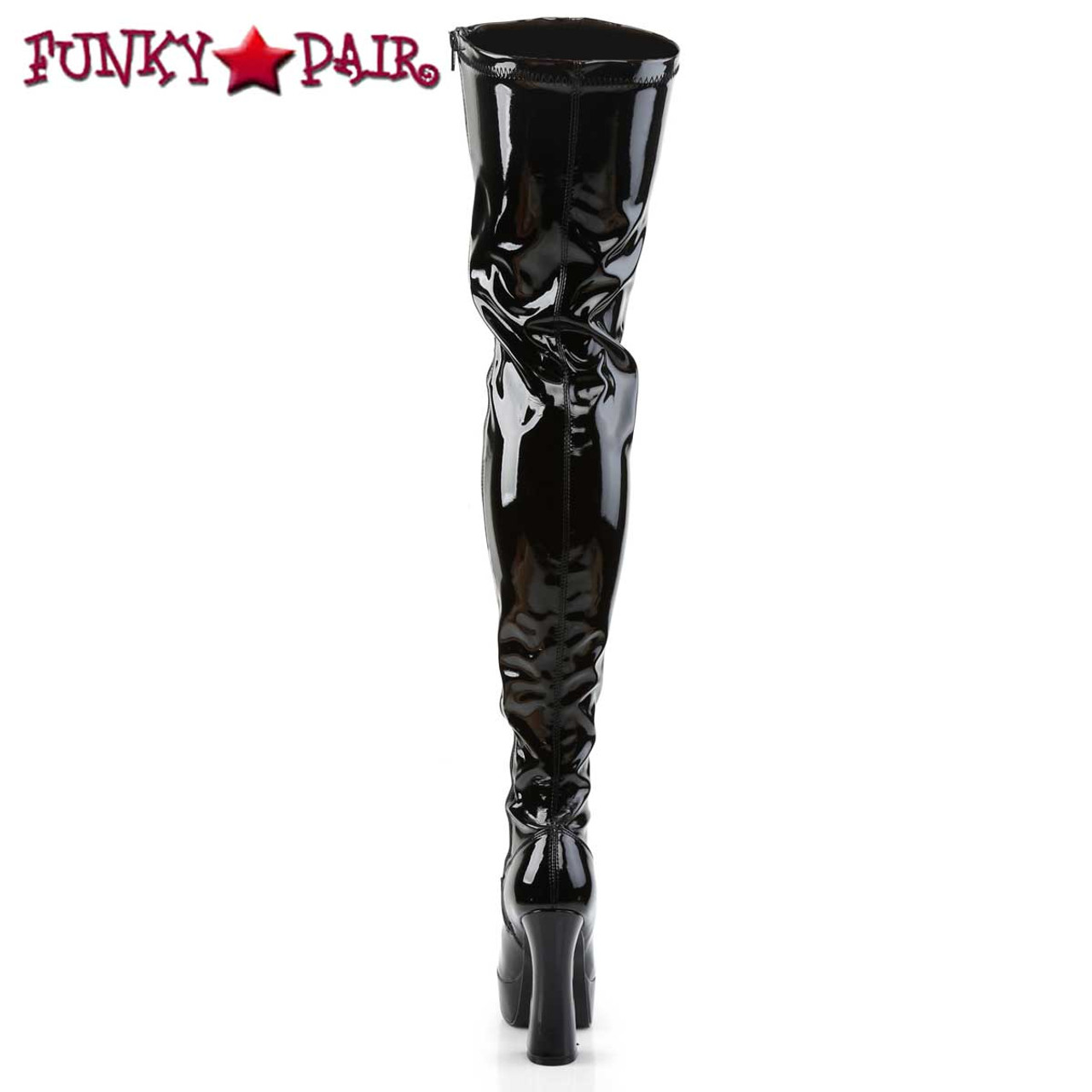 Pleaser | ELECTRA-3000Z, 5 Inch Platform Stretch Thigh High Boot