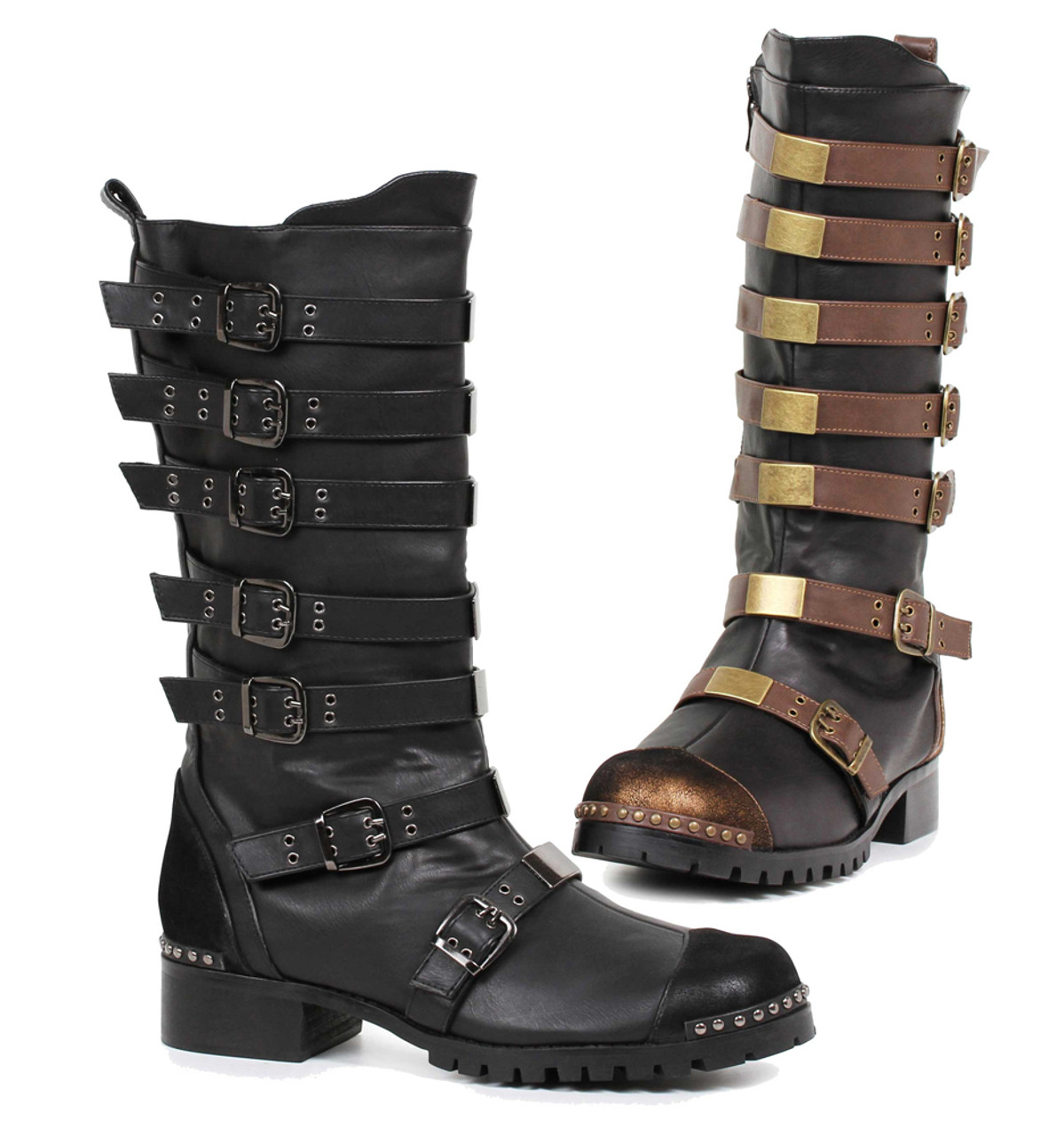 Men 158-Punk, Multi-Buckles Boots