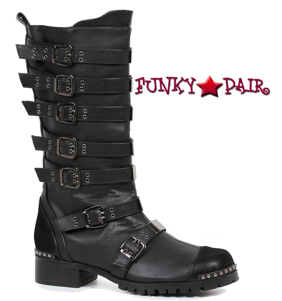 black buckle boots