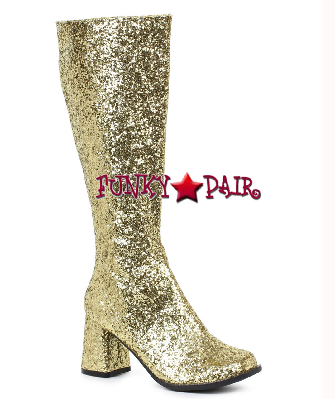 gold platform gogo boots