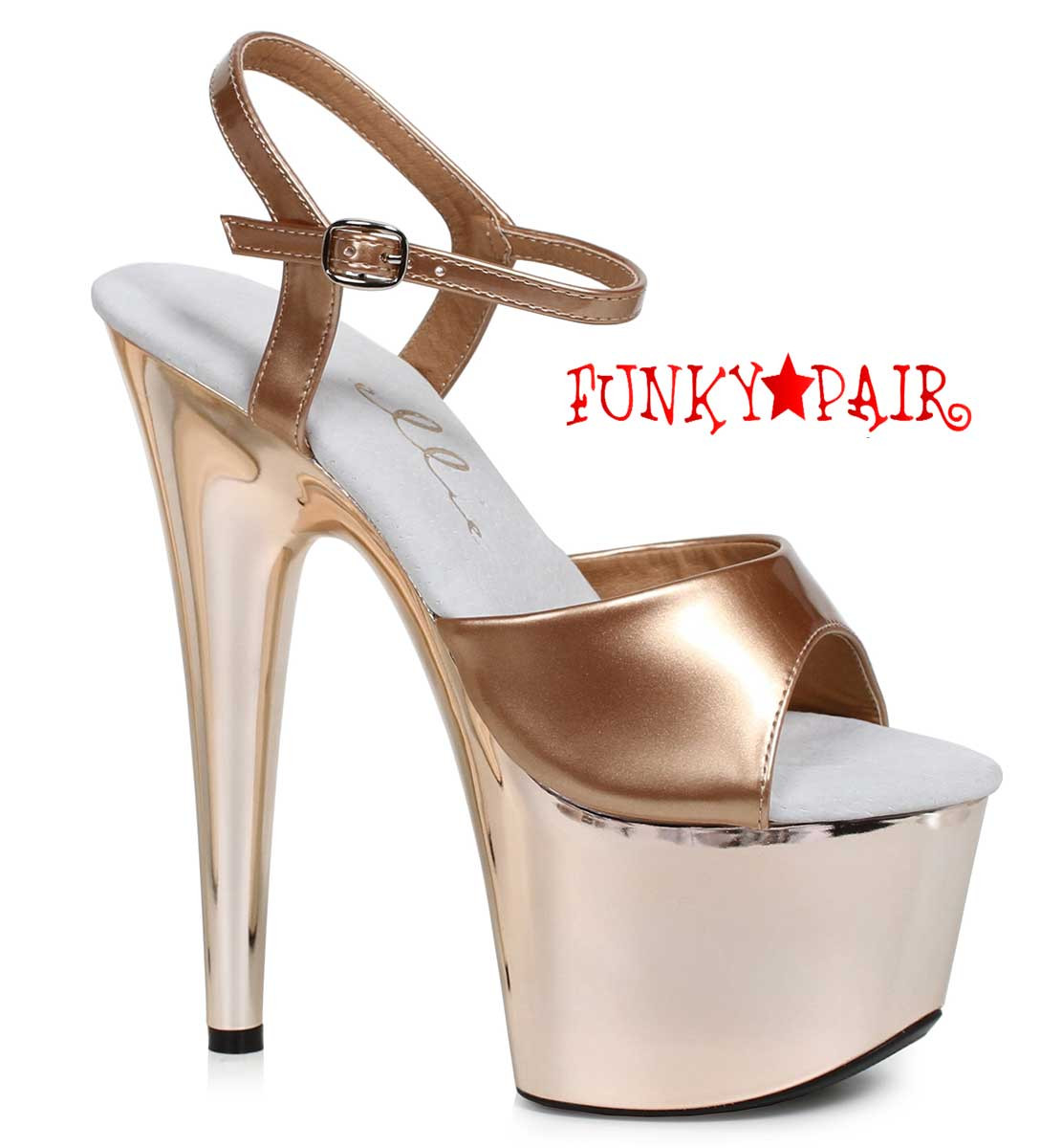 rose gold platform shoes