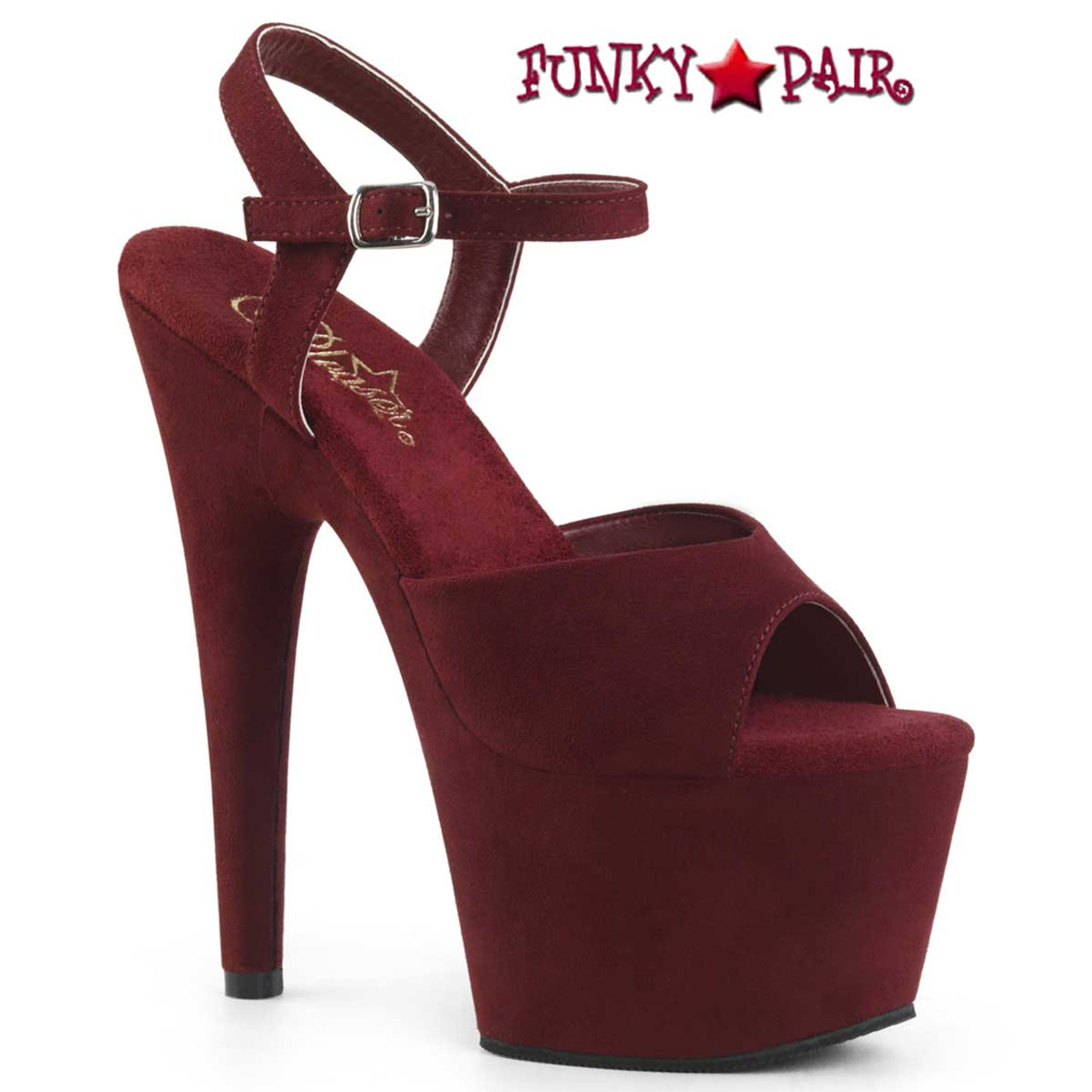 burgundy pleaser boots