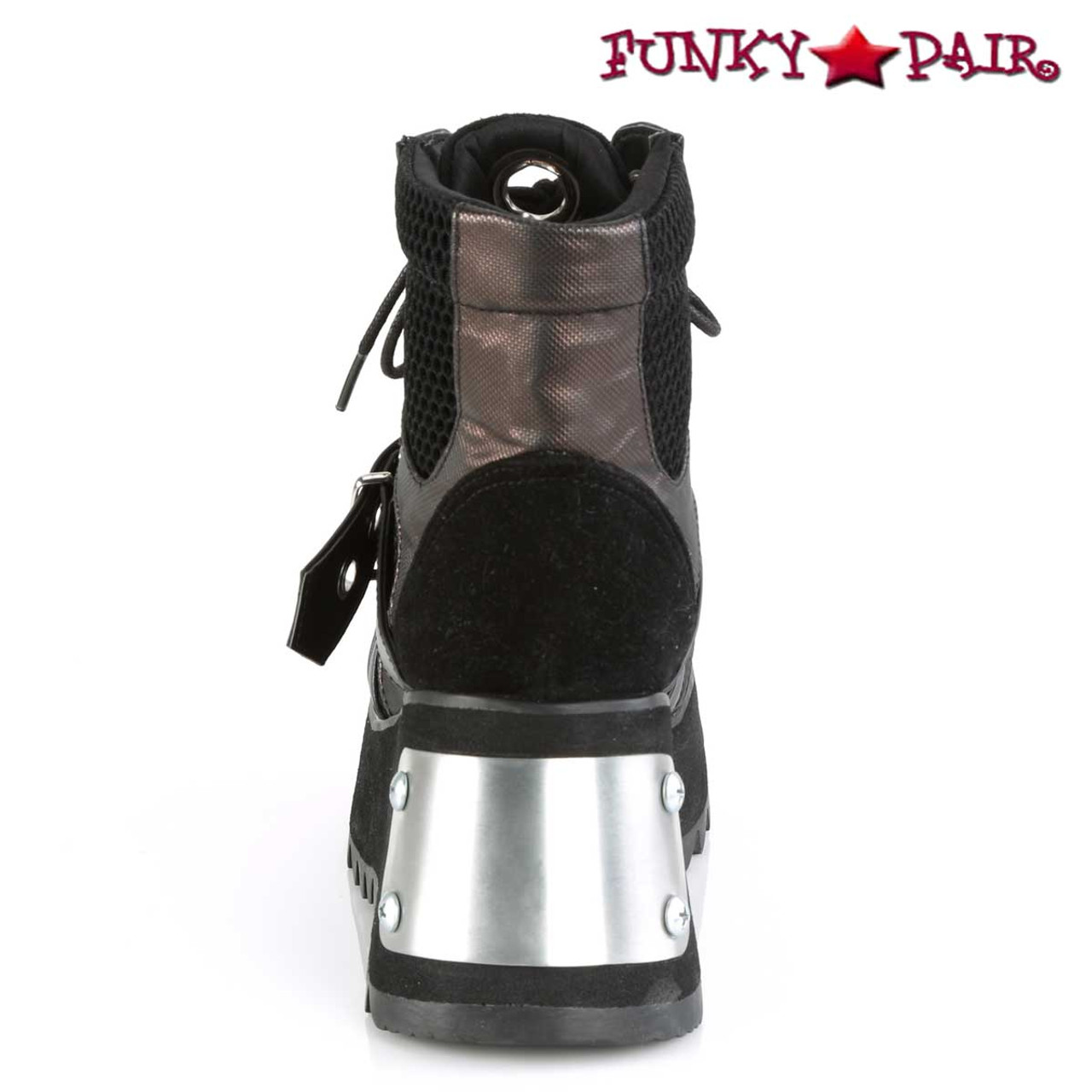 Metal Plated Punk Platform Ankle Boots