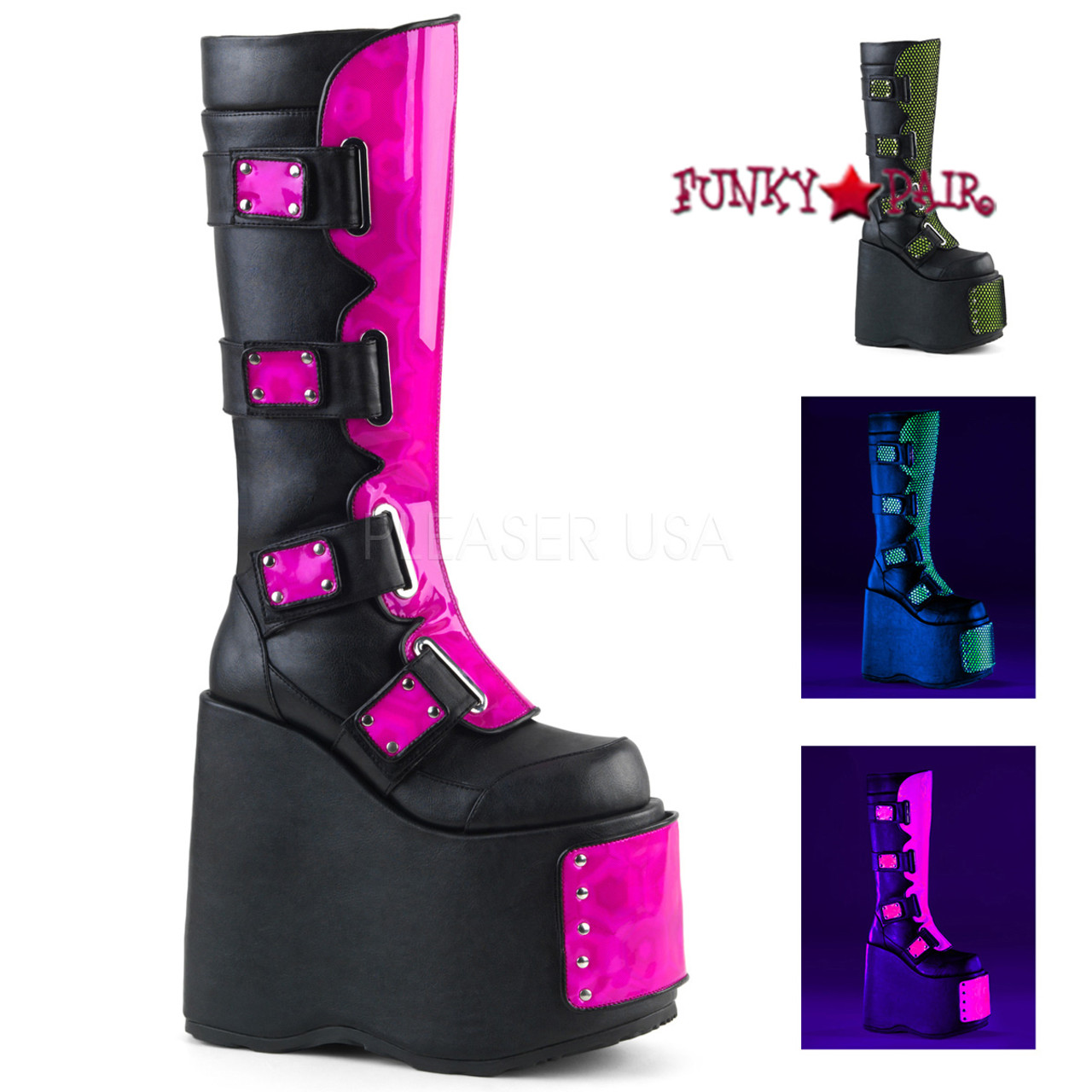 7 inch platform boots