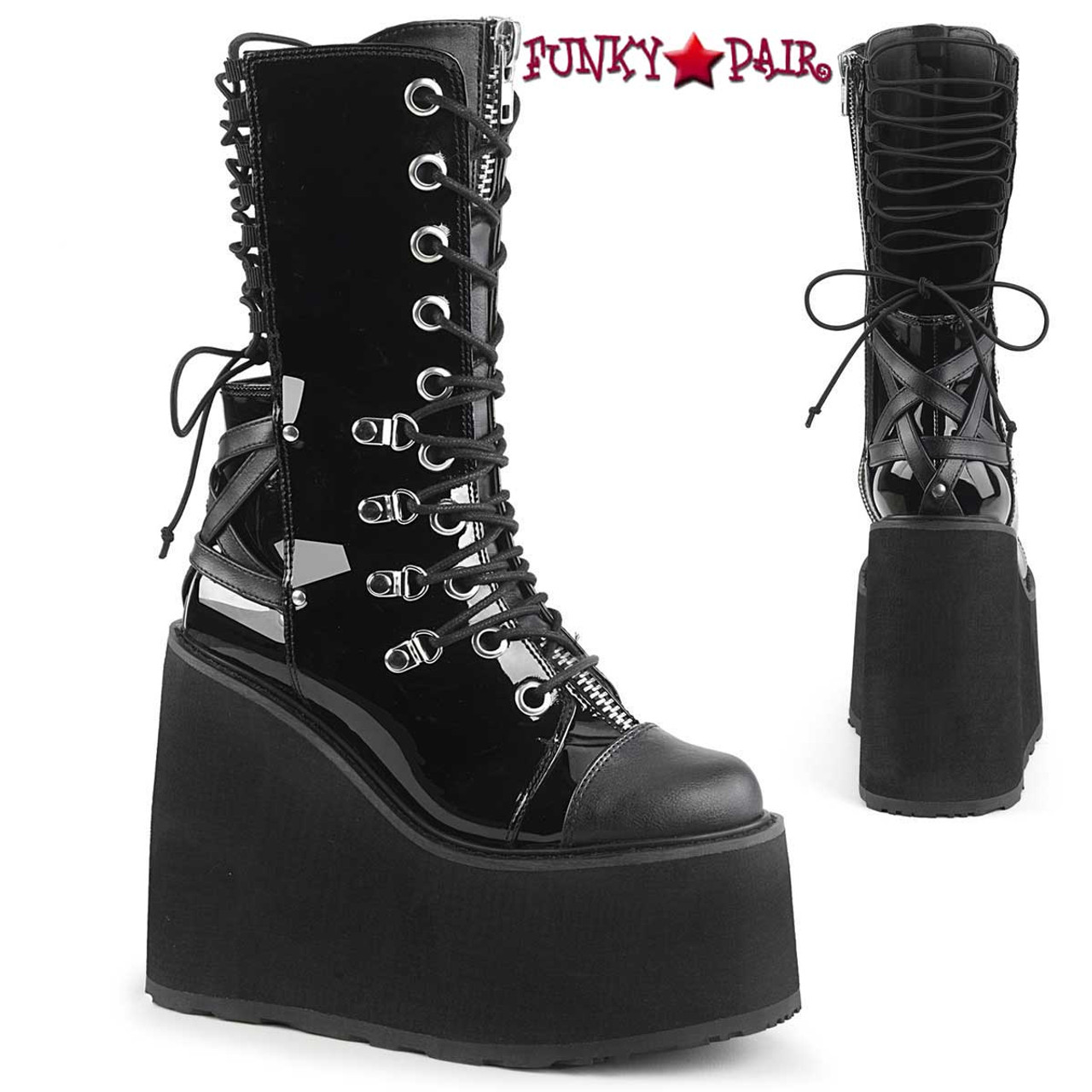 goth lace up boots