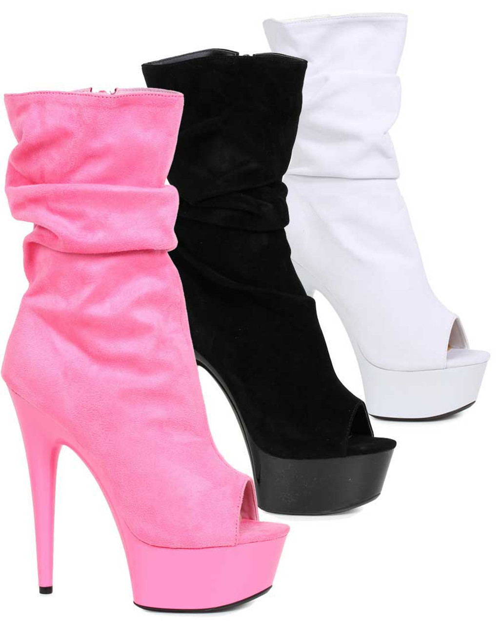 scrunch boots with heel