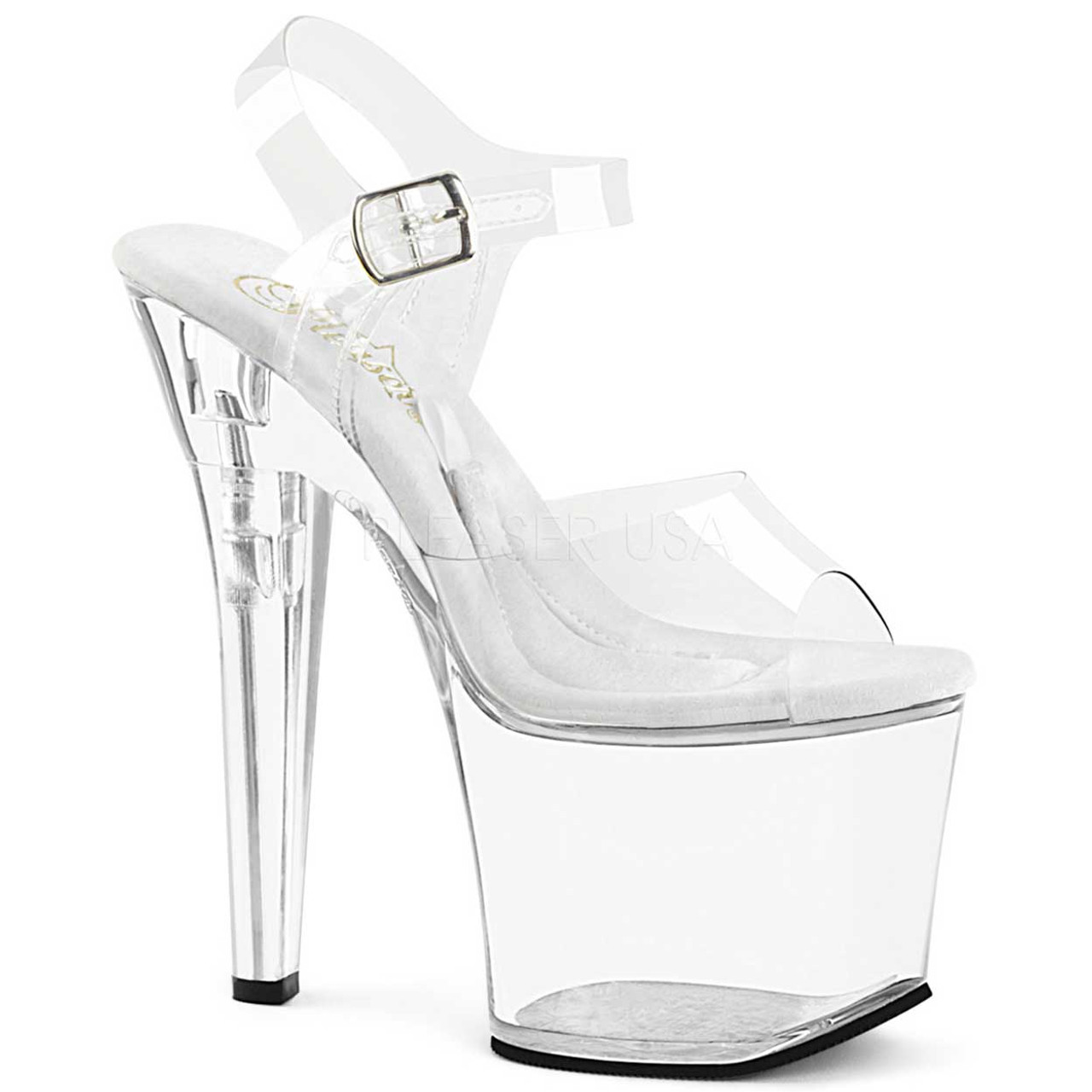 7 Inch Clear Stripper Shoes with Base 