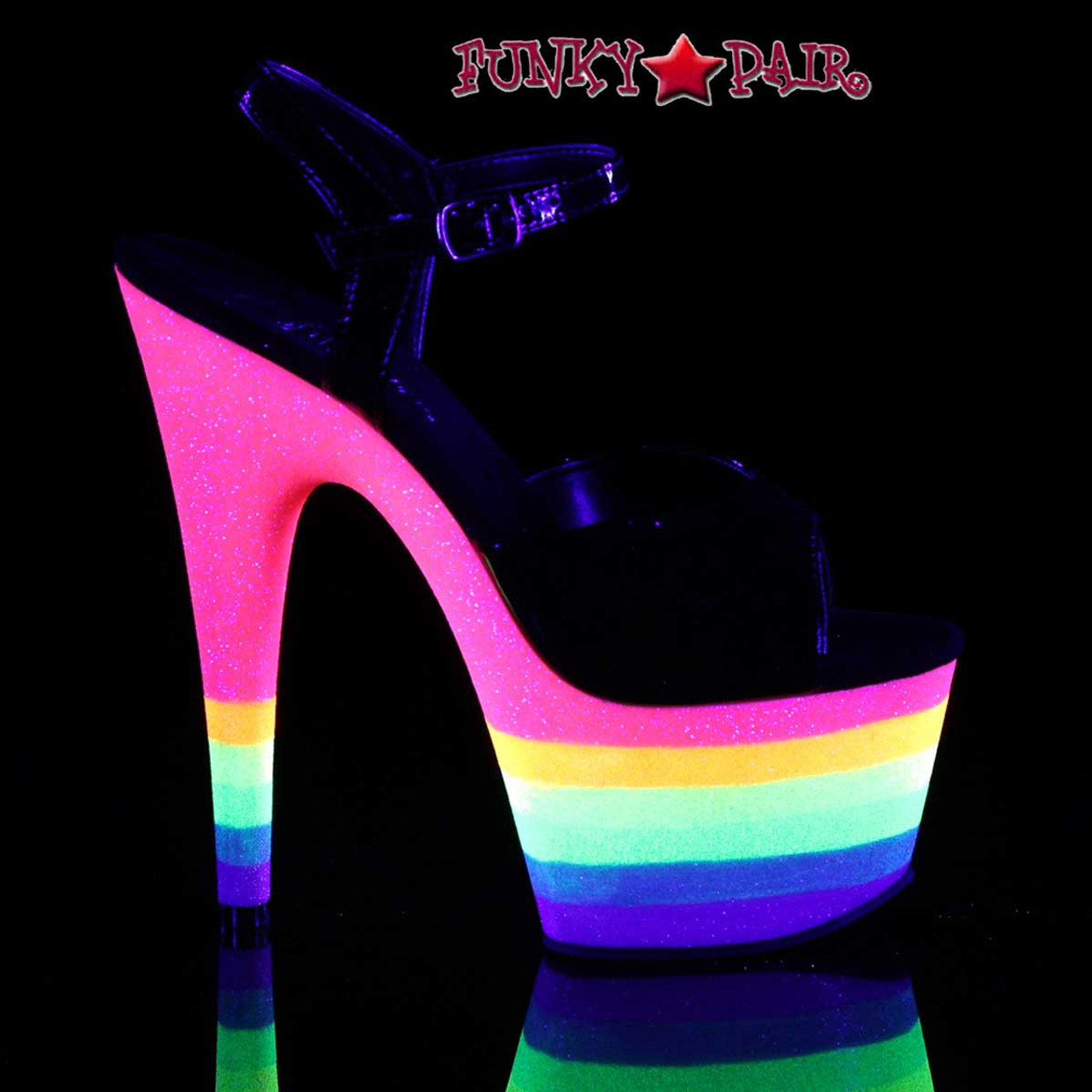 pleaser rainbow shoes